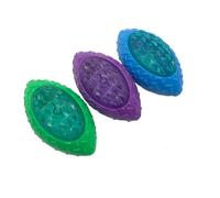 Parliky 3pcs Dog Rugby Funny Dog Rubber Material Creative Shining Rugby Shape Easy to Clean Attracts Pet's Attention for Animal Play