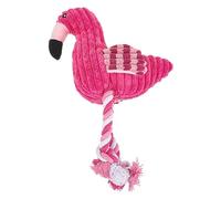 Parliky 3pcs Dog Squeaky Toy Stuffed Flamingo Shape Dog Chew Treat Dispensing Interactive Puppy Toy