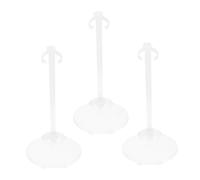 Parliky 3pcs Doll Support Display Stands Transparent Waist Clip Brackets for Handmade Dolls Figures Model Rack Material Suitable for Various