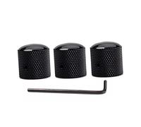 Parliky 3pcs Electric Bass Guitar Volume Tone Knobs Dome Black Replacement for Old Broken Dirty Knobs