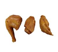 Parliky 3Pcs Fake Chicken Feet Wing Middle Joint Model Real Touch Plastic Simulation Food Decorative Drumstick for Kitchen Photo Props Teaching Tools