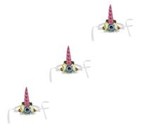 Parliky 3pcs Funny Dog Cat Puppy Hat Pet Party Cosplay Sombrero Soft Adorable Unicorn Design