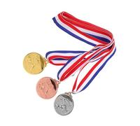 Parliky 3pcs Gold Silver Bronze Metal Award Medals for Swimming Competitions School Sports Days Training Institutions with Glossy Finish and Detailed Design for Adults
