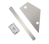 Parliky 3pcs Guitar Fret Level Ruler Notched Straight Edge Guitar Scale Tool String Action Gauge for Repair