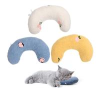 Parliky 3pcs Household Cat Bed Neck Protection for Boys and Girls Fleece Pillow Supple Cushion