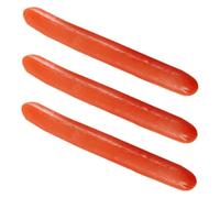 Parliky 3pcs Lifelike Hot Dog Sausage Model PVC Fake Food for Restaurant Decor Food Education Party Props Realistic Simulation Display for Home Kitchen