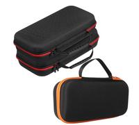 Parliky 3pcs Microphone Carrying Case EVA Hard Shell Dual Mic Holder with Pre-Cut Sponge Protection for Ktv Parties Portable Handheld Storage Bag with Comfortable Grip for Djs Musicians