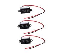 Parliky 3pcs Mini Digital Dc Voltmeter Two-wire Voltage Reverse Polarity Protection Electrical Tester for Car Battery Motorcycle