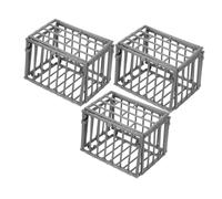 Parliky 3pcs Miniature Animal Cage Model Small Plastic DIY Accessory for Mini House Decor and Craft Projects