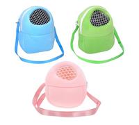 Parliky 3pcs Pet Backpack Lightweight Portable Small Animal Carrier Mesh Window for Hamster Rabbit Squirrel Bird Travel Take-