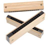 Parliky 3pcs Portable Harmonicas Double Row Mouth Organs Beginner Musical Instruments for Easy to Play Music for Learning and Entertainment