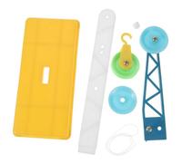 Parliky 3PCS Pulley System Model with Sturdy Bracket for Educational Physics Experiments Science for Primary School Learning and Classroom Demonstrations Random Color