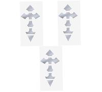 Parliky 3pcs Reusable Guitar Stickers Fretboard Inlay Vinyl Dot Carved Shape Rock Stickers