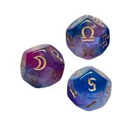Parliky 3pcs Sided Polyhedral Acrylic Dice with Dragon Patterns for Board Games Rpg Role Playing Party Accessories Lightweight Portable