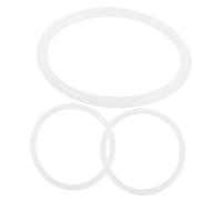 Parliky 3pcs Singing Bowl Rubber Rings O-rings Prevent Bowl from Bumping and Colliding White Rubber Accessory for Meditation Sound Healing