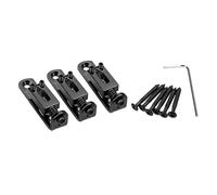 Parliky 3pcs Stylish Metal Guitar Bridge Single Roller Saddles for Acoustic Electric Guitars