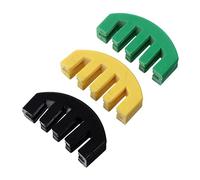 Parliky 3PCS Violin Mute Rubber Practice Mutes for Volume Control with Prongs Soft in Yellow Green Black for Violin Players Gift