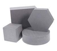 Parliky 4 Pcs Geometric Cube Photo Props Foam Photography Background Props for Product Photography Jewelry Cosmetics Modeling Accessories