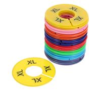 Parliky 40pcs Hanging Closet Dividers Plastic Round Clothing Rack Organizers with Markings for Easy Clothes Sorting and Wardrobe Organization