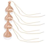 Parliky 4pcs 8ml Car Perfume Pendant Set, Hanging Glass Aromatherapy Diffuser Bottles with Beech Wood Caps, Semi-Circle Frosted Design for Car Decoration and Essential Oil Diffuser