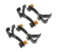 Parliky 4pcs Adjustable Drum Microphone Clip Black Metal Clamp Holder Kit Mic Mount for Acoustic and Electric Drum Portable and Mic Stand Attachment