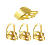 Parliky 4PCS Adjustable Metal Finger Picks for Guitar Banjo Ukulele Stainless Steel Plectrum with Thumb Index Ring and Middle Finger Protection Smooth Feel