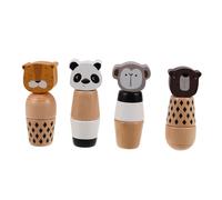 Parliky 4pcs Animal Building Blocks Nut Bolts for Montessori Preschool Sensory for Motor Skill Development Hand-eye Coordination Creative Puzzle Assembly Early Education Matching Game