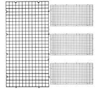 Parliky 4pcs Aquarium Divider Fish Tank Partition Net with Black Plastic Filter Grid Bottom Isolation Plate for Aquarium Breeding Separation and Filtration