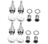 Parliky 4pcs Banjo Machine Head Tuners Easy to Install Tuning Pegs with Bushings and Ferrules Durable and Wear Resistant Banjo String Key for Musical Instruments