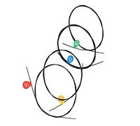 Parliky 4pcs Black Nylon Ukulele Strings Set A/e/c for Soprano Concert Ukulele Guitar Replacement Parts Accessories