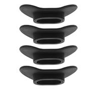 Parliky 4Pcs Black Silicone Diving Regulator Mouthpiece Replacement Set with Anti-Bite Lip Protector for Snorkeling and Freediving Compatible with Most Regulators