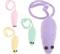 Parliky 4pcs Cat Toys Little Mouse Cute Interactive Stuffed Mouse Toys for Indoor Cats for Kittens