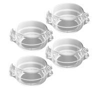 Parliky 4pcs Clear Babyproof Door Knob Covers Safety Locks No-Drill Adhesive Protection for Doors Versatile Childproofing Compatible with Various Types Easy Installation