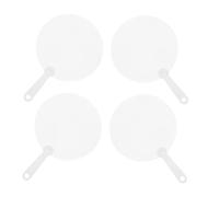 Parliky 4pcs DIY Blank Fans for Painting and Graffiti Mini PVC Hand Fans for Stage Performance Home Decoration Cosplay Wedding Ornaments