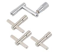 Parliky 4pcs Drum Key Wrench Continuous Motion Unloading Drum Key for Hand Drummers Metal Musical Instrument Accessories