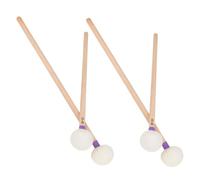 Parliky 4pcs Drum Mallets Wood Handle Felt Head Percussion Sticks for Music Events Drummer Accessories Sturdy Construction