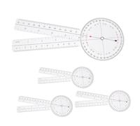 Parliky 4Pcs Flexible Goniometer Ruler Transparent Protractor Angle Measuring Tool with Clear Scale for Occupational Home and Drafting Use
