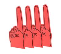 Parliky 4pcs Foam Cheerleading Fingers Red EVA Hand Props for Sports Fans Secure Fit Party Favors for Football Baseball Basketball School Events
