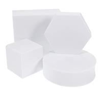 Parliky 4Pcs Geometric Cube Photo Props Set for Jewelry and Cosmetics Photography Foam Background Display Props for Jewelry Cosmetics Shooting Accessories Modeling Decoration