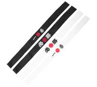 Parliky 4pcs Japanese Karate Headbands Ninja Hachimaki Sweat-Absorbent Thickened Sports Headbands for Martial Arts, Samurai Costume, and Kitchen Sushi Chef Use