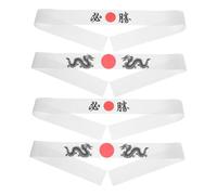 Parliky 4pcs Japanese Ninja Headbands for Multifunctional Karate and Samurai Themed Bandanas Creative Party Accessories for Boys and Comfortable Fit for Role Play and Training