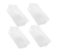 Parliky 4pcs Large Capacity Clear Plastic Hard Pencil Cases with Snap Closure Stackable Transparent Organizer Boxes for School Office Supplies Space Saving Stationery Storage