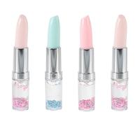 Parliky 4Pcs Lipstick Gel Ink Pens Creative Design for Students Office Supplies Mixed Styles Cute Writing Tools Friends Smooth Writing