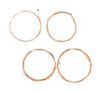Parliky 4pcs Metal Bass Strings Double Bass Strings Kit for Electric Guitar Coated Practical Replacement Accessory Wood