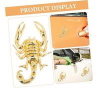 Parliky 4PCS Metal Scorpion Car Decals Vehicle Emblems Side Stickers for and Women Textured Exterior Decoration Metal Construction Easy Application Car Hood