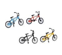 Parliky 4pcs Mini Finger Bikes Vintage Sports for Adults Aluminum Alloy and Plastic Model Functional Finger Exercise and Home Ornament Multi-color Collection