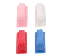 Parliky 4pcs Miniature Dollhouse Stapler Accessories Authentic Mini Office Stapler Models in Pink White Blue Red Realistic Tiny Stationery for Dollhouse Decor and Crafting