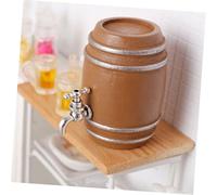 Parliky 4pcs Miniature Wooden Wine Barrel Models Realistic Mini Barrels for DIY Craft Photography Props Educational Displays Compact Lightweight Decorative