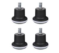 Parliky 4pcs Multi-function Office Chair Casters Stabilizing Plastic Feet Easy to Install Chair Leg Risers for Office Use