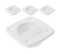 Parliky 4pcs Nylon Flush Pull Handle for Boat Hatch Recessed Door Handles with Screws Corrosion-Resistant Yacht Rv Cabinet Pulls for Easy Installation and Secure Grip
